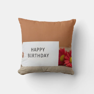 Birthday tag flower decoration cushion