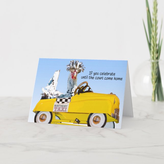 Birthday Taxi Card (Front)