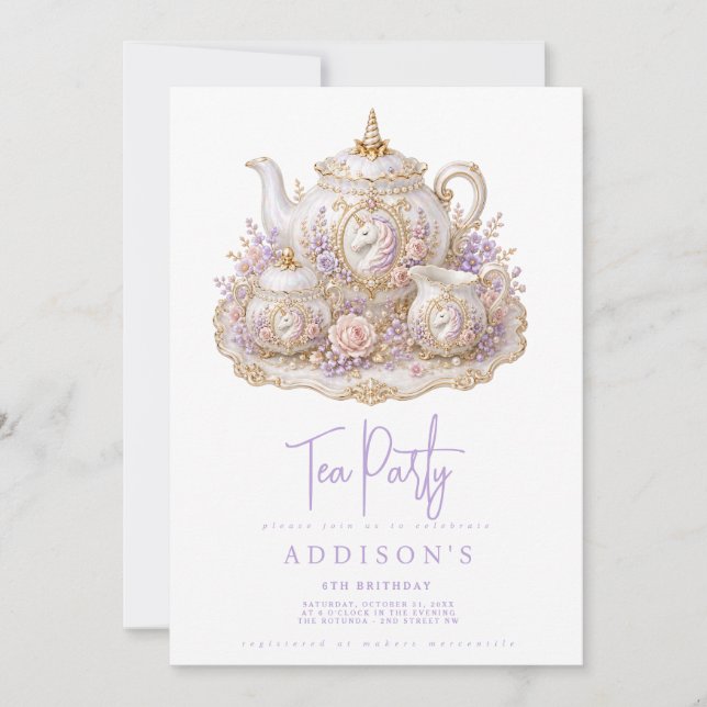 Birthday Tea Invitation (Front)