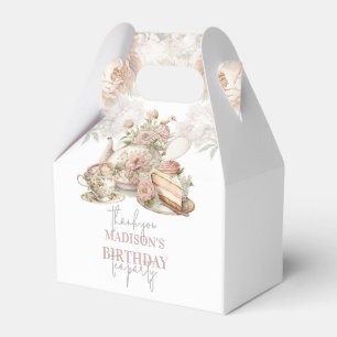 Birthday Tea Party Beautiful Floral Personalised Favour Box