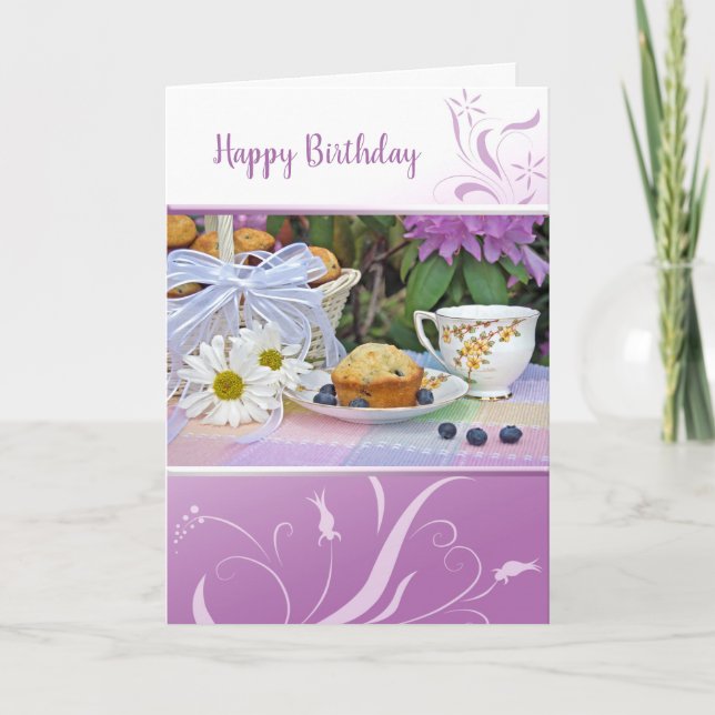 Birthday Tea Party Card (Front)