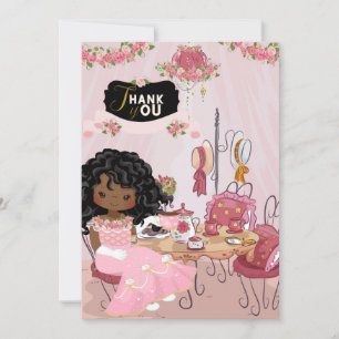 Birthday Tea Party Thank You Card
