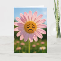 Birthday Tearful Pink Daisy