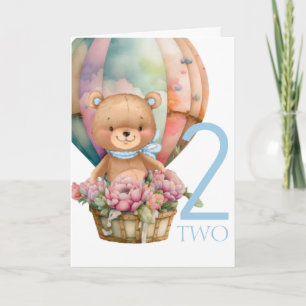 Birthday Teddy Bear Balloon 2ND Card