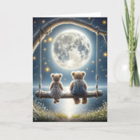 Birthday Teddy Bears On a Swing