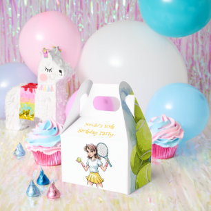 Birthday Tennis Ace Girl Celebration Favour Box