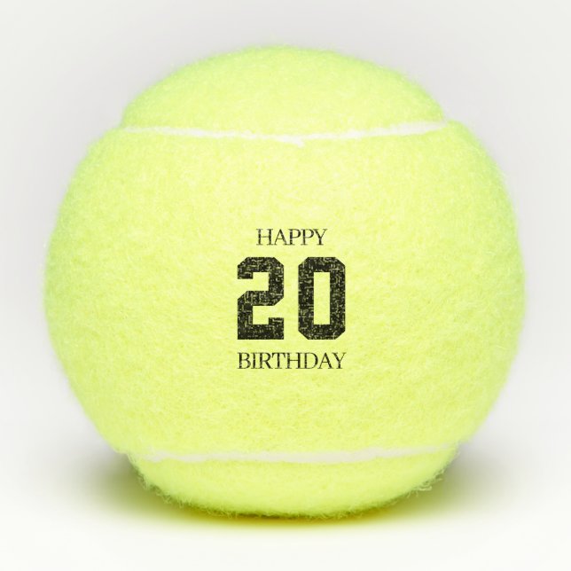 Birthday Tennis Ball with Age (Front)