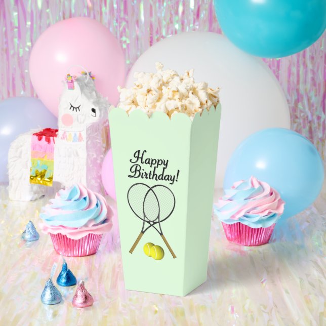Birthday Tennis Green Sports Favour Box (Party)