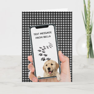 birthday text message on cellphone card