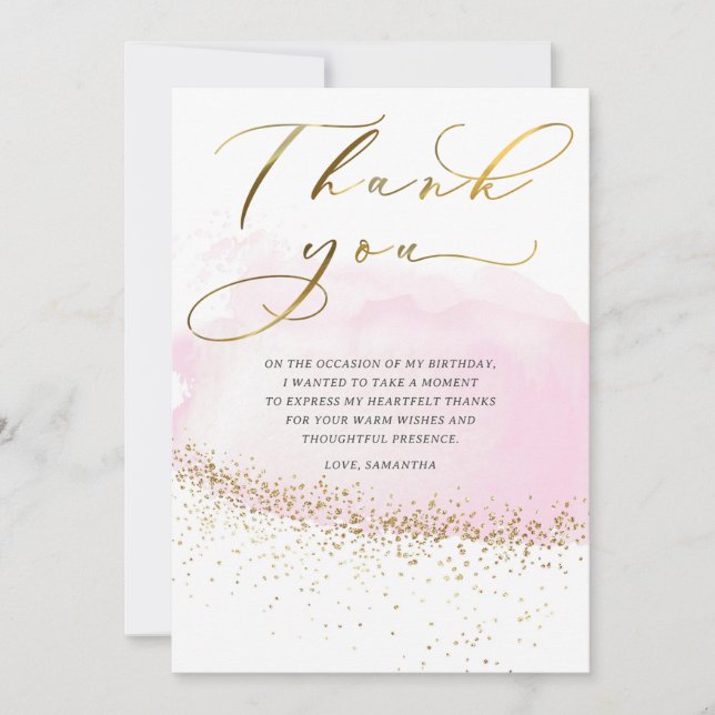 Birthday Thank You Cards for Adults (Front)