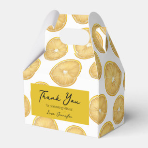 Birthday Thank You Favour Boxes (Lemon)