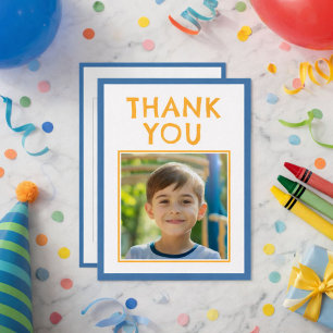 Birthday Thank you Kids Photo Postcard