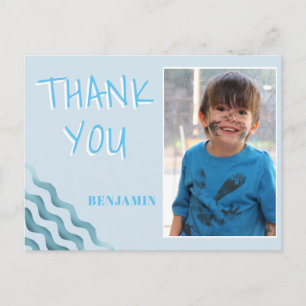 Birthday Thank you Photo card for Boys