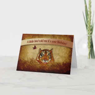 Birthday - Tiger in the Bush Card