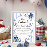 Birthday Time Capsule BLUEBERRY Sign