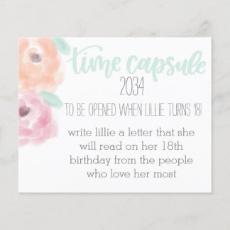 Birthday Time Capsule Card