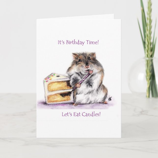 Birthday Time (Hamster) Cards (Front)