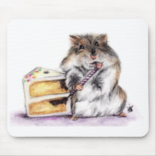 Birthday Time (Hamster) Mousepad