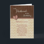 Birthday to Husband - Why Do I Love You? Card<br><div class="desc">Let your husband know how much you love him and why with this romantic "Why Do I Love You" Birthday card. Front of card features a faux ribbon and button heart and chevron design. Card designed by Rycky Creations,  heart by Suz of Arda Cards.</div>