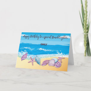 Birthday to Older Granddaughter Personalized Card