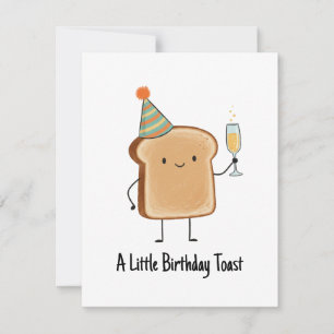 Birthday Toast Card Funny Bread Pun Cute Humor