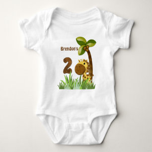 Birthday Tots Giraffe Birthday Baby Bodysuit
