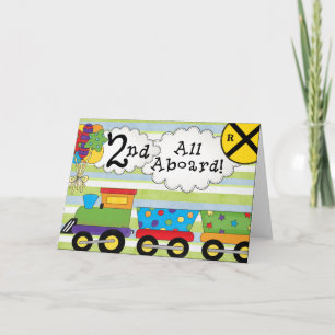 Birthday Train 2nd Birthday Party Invites
