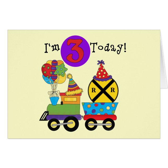 Birthday Train 3rd Birthday Tshirts and Gifts (Front Horizontal)