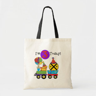 Birthday Train 3rd Birthday Tshirts and Gifts Tote Bag