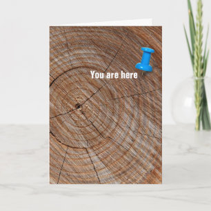 Birthday tree rings with tack card