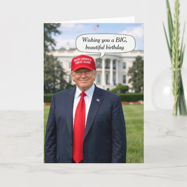 Birthday Trump Speech Bubble Card (Front)