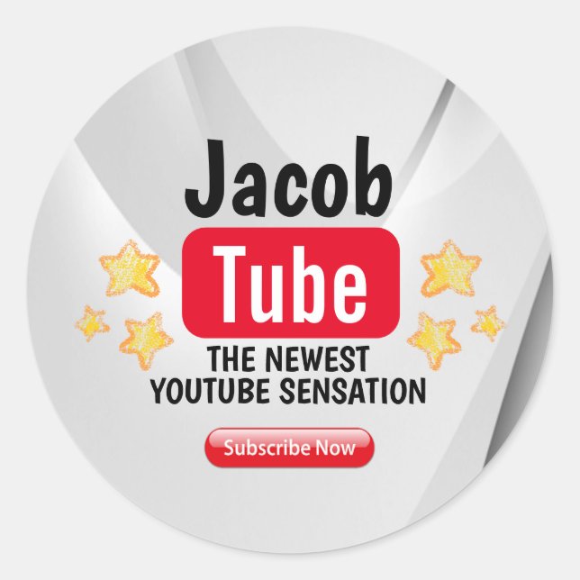 Birthday Tube Party Stickers (Front)