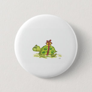 Birthday Turtle 6 Cm Round Badge