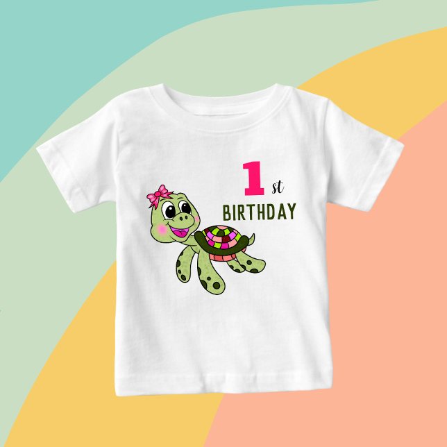 Birthday turtle  baby T-Shirt (Creator Uploaded)
