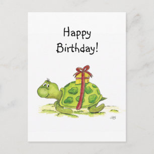 Birthday Turtle Postcard