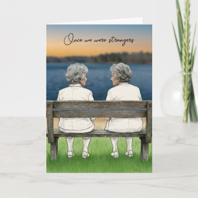 Birthday Two Old Ladies On A Bench Card (Front)