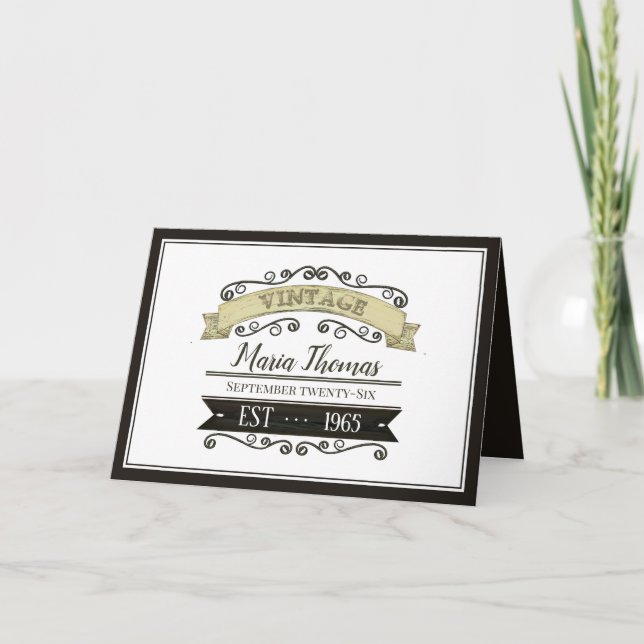 Birthday Typography Funny Aged To Perfection  Card (Front)