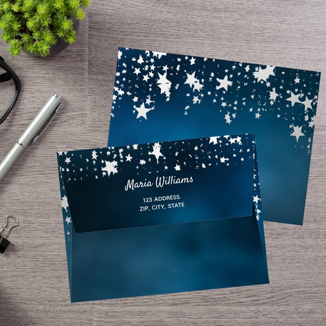 Birthday under the stars blue sky moon envelope (Creator Uploaded)