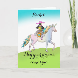 Birthday Unicorn Adventure for Girl  Card