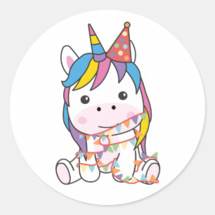 Birthday Unicorn For Kids A Birthday Classic Round Sticker