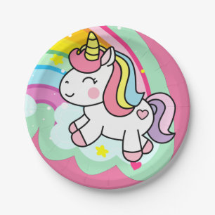 Birthday Unicorn  Paper Plate