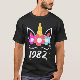 Birthday unicorn vintage 1982 T-Shirt