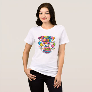  Birthday Vibes Only – Colourful Party Design Tri-Blend Shirt