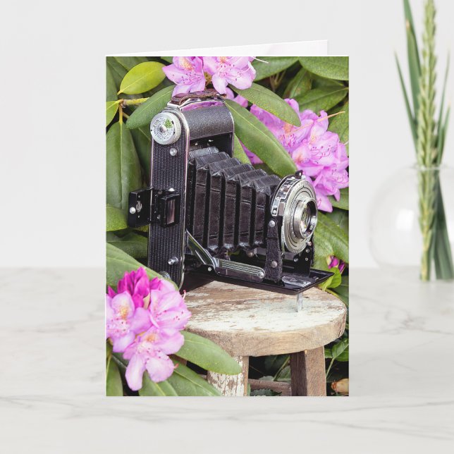 Birthday Vintage Bellows Camera Card (Front)