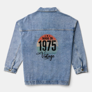 Birthday vintage birth year 1975 birthday birthday denim jacket
