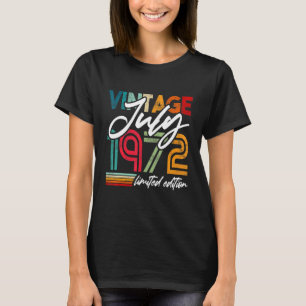 Birthday Vintage Born In July 1972 T-Shirt