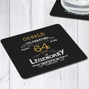 Birthday Vintage Square Paper Coaster