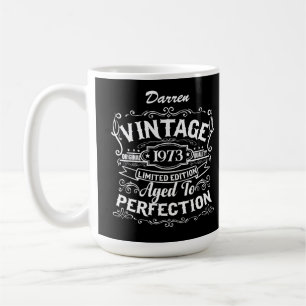 Birthday Vintage Whiskey Label Personalised Coffee Mug