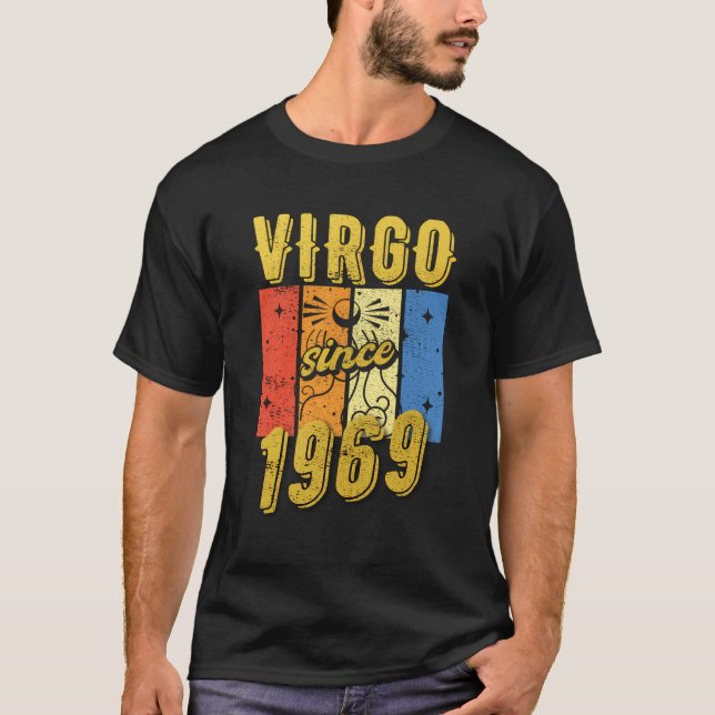Birthday Virgo 1969 Zodiac Sign T-Shirt (Front)