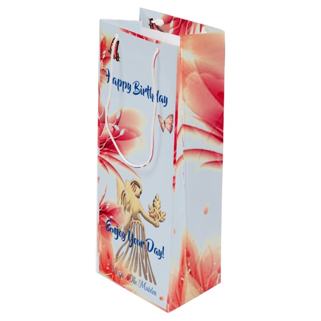  Birthday Virgo (Aug 23 – Sept 22)    Wine Gift Bag (Front Angled)